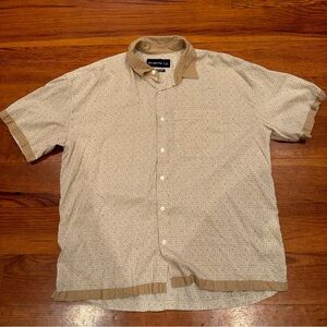 Abercrombie & Fitch Men's Tan and Cream Shirt